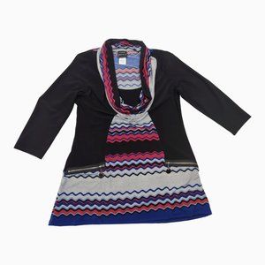 Coco Bianco Top Tunic Size Medium 3/4 Sleeve Cowl Neck‎